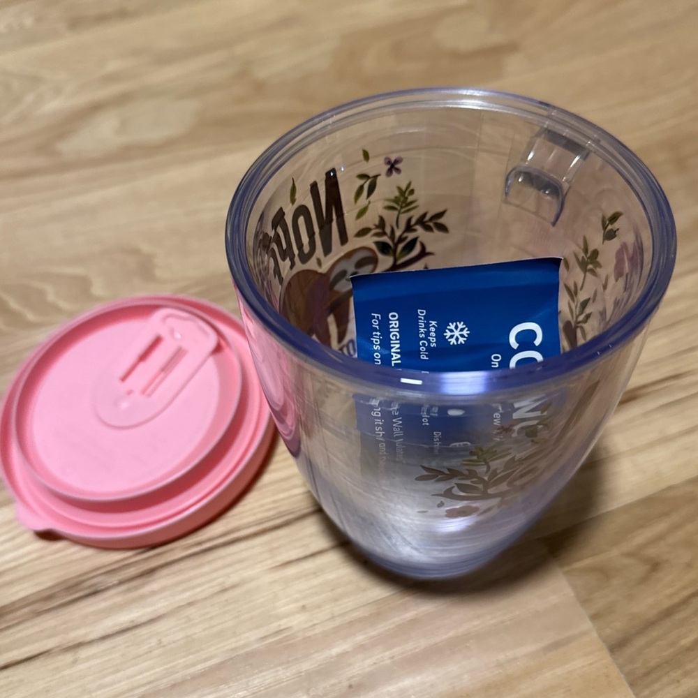 New Tervis Sloth Nope Not Today Insulated Double Walled Mug With pink Lid 16 oz. - Picture 6 of 8